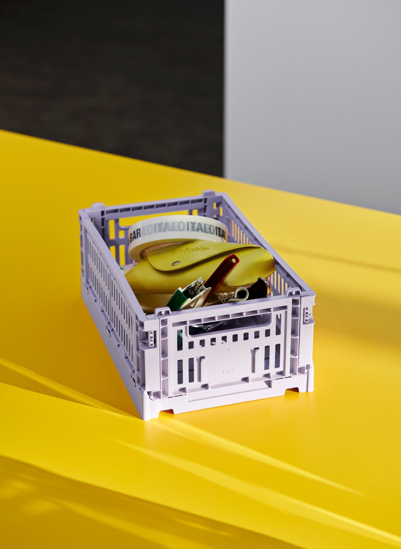 HAY 접이식 박스 COLOUR CRATE SMALL (연보라) 상세이미지1