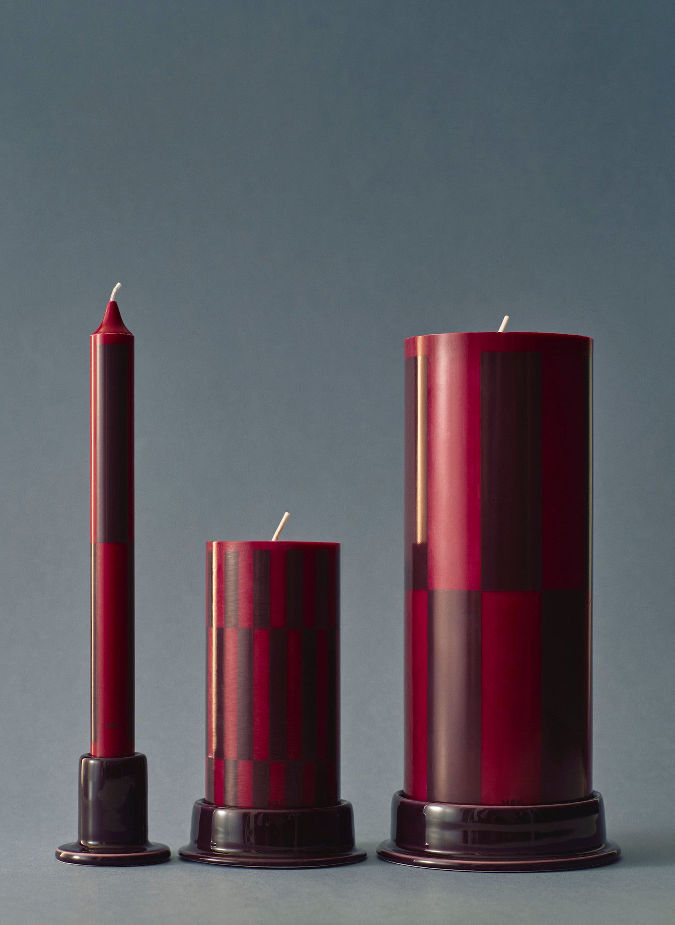 HAY 캔들홀더 COLUMN LARGE 높이: 3cm - 푸크시아 상세이미지1