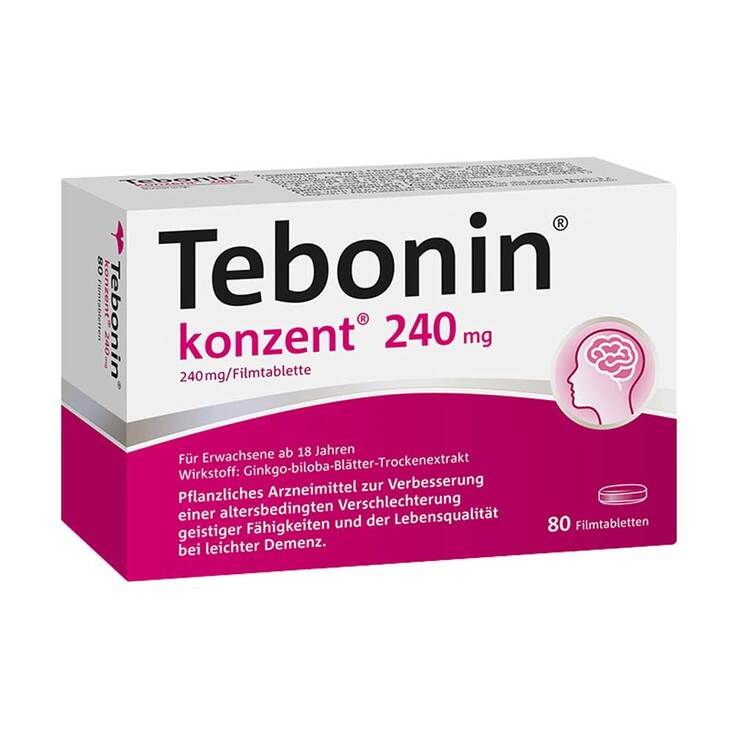 테보닌 콘센트 240mg 필름정 80정 (은행잎추출물) | APO EURO 유럽직구