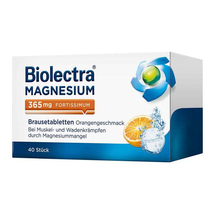 바이오렉트라 마그네슘 365mg 포르티시뭄 발포정 오렌지맛, 40정 | APO EURO 유럽직구
