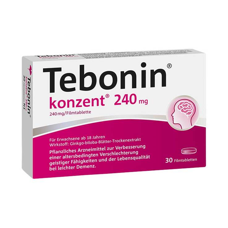 테보닌 콘젠트 240mg 필름정 30정 (은행잎추출물) | APO EURO 유럽직구