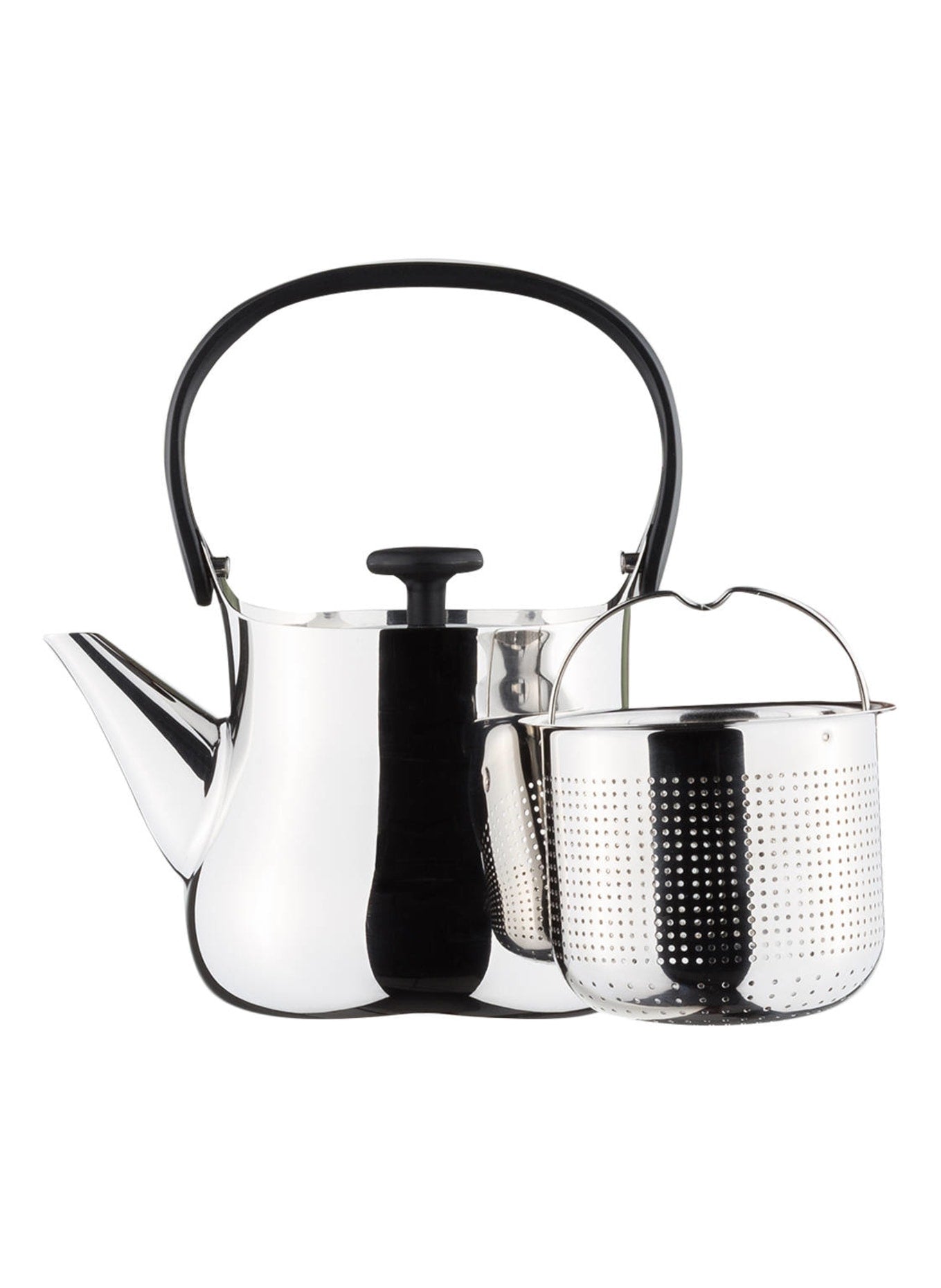 알레시 CHA 티포트 900ml 실버/블랙 상세이미지1
