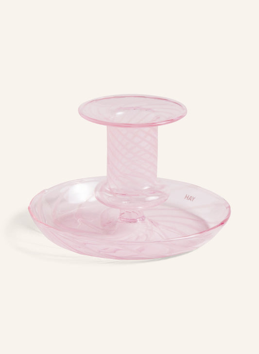 HAY 캔들 홀더 FLARE 높이: 8cm / 라이트 핑크·화이트 | APO EURO 유럽직구