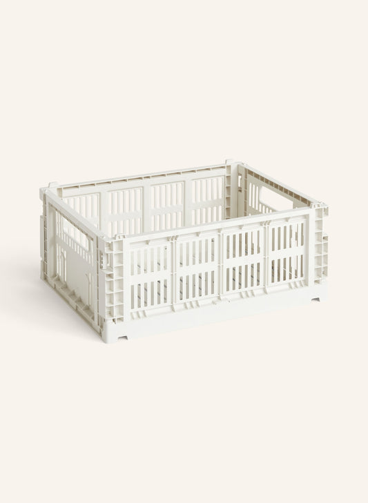 HAY 접이식 박스 COLOUR CRATE 미디엄 화이트 | APO EURO 유럽직구