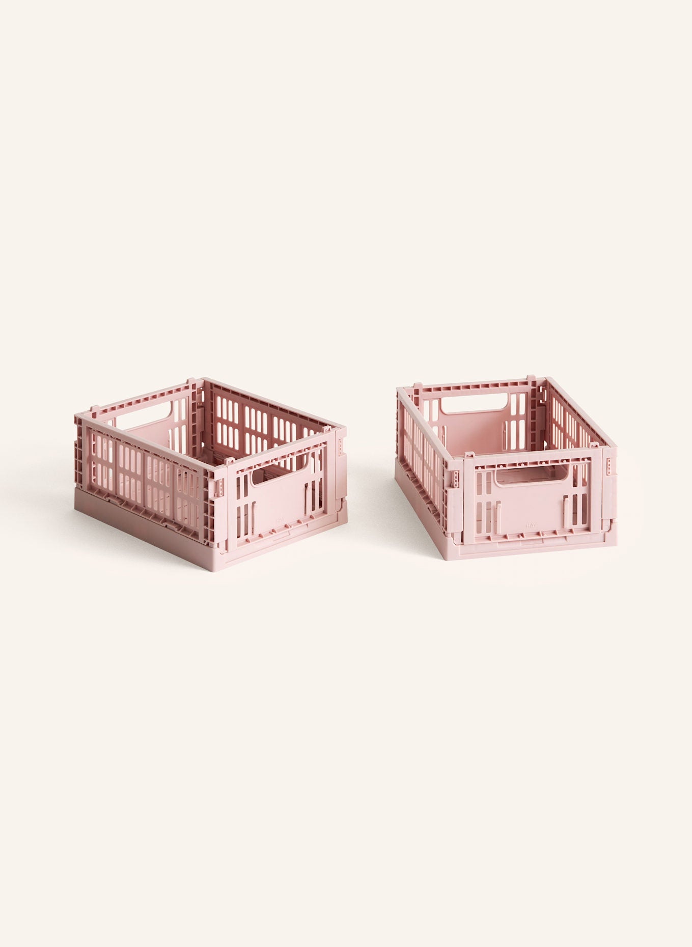 HAY 2개 세트 접이식 박스 COLOUR CRATE MINI  핑크 | APO EURO 유럽직구