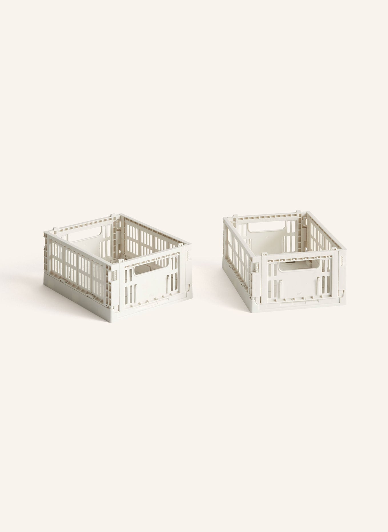 HAY 2개 세트 접이식 박스 COLOUR CRATE MINI  화이트 | APO EURO 유럽직구