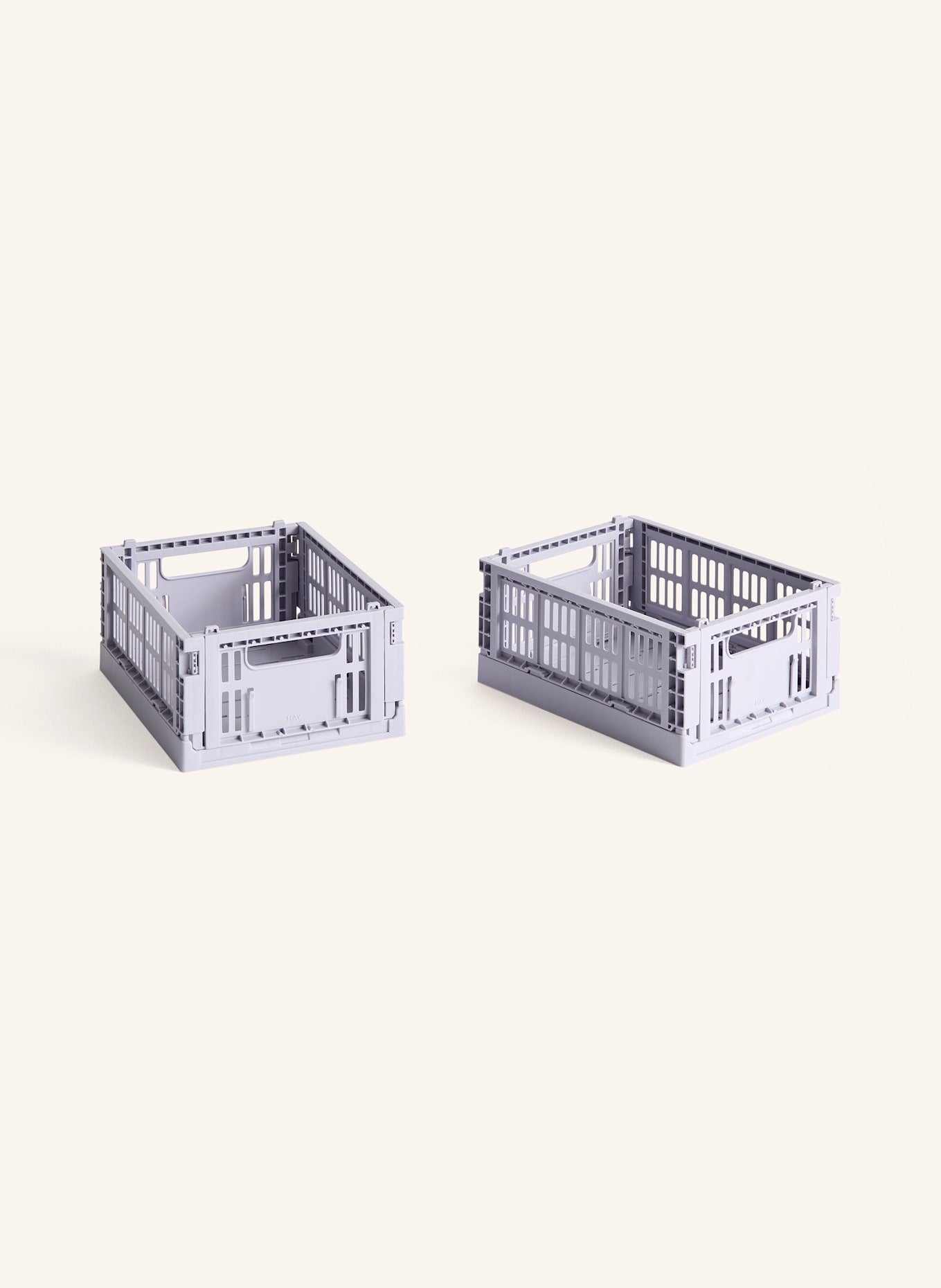 HAY 2개 세트 접이식 수납함 COLOUR CRATE MINI  연보라색 | APO EURO 유럽직구