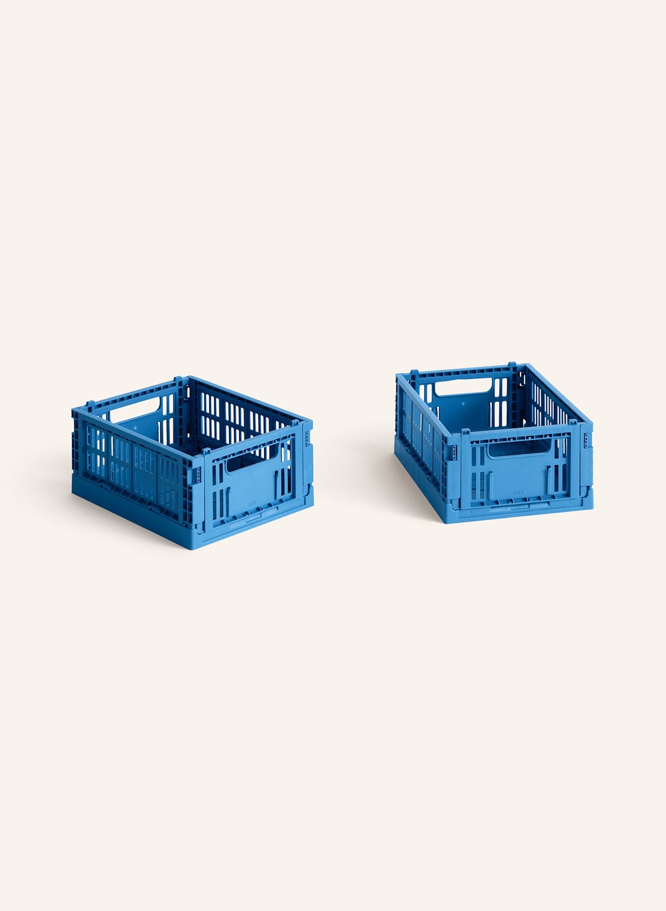 HAY 2개 세트 접이식 박스 COLOUR CRATE MINI  블루 | APO EURO 유럽직구