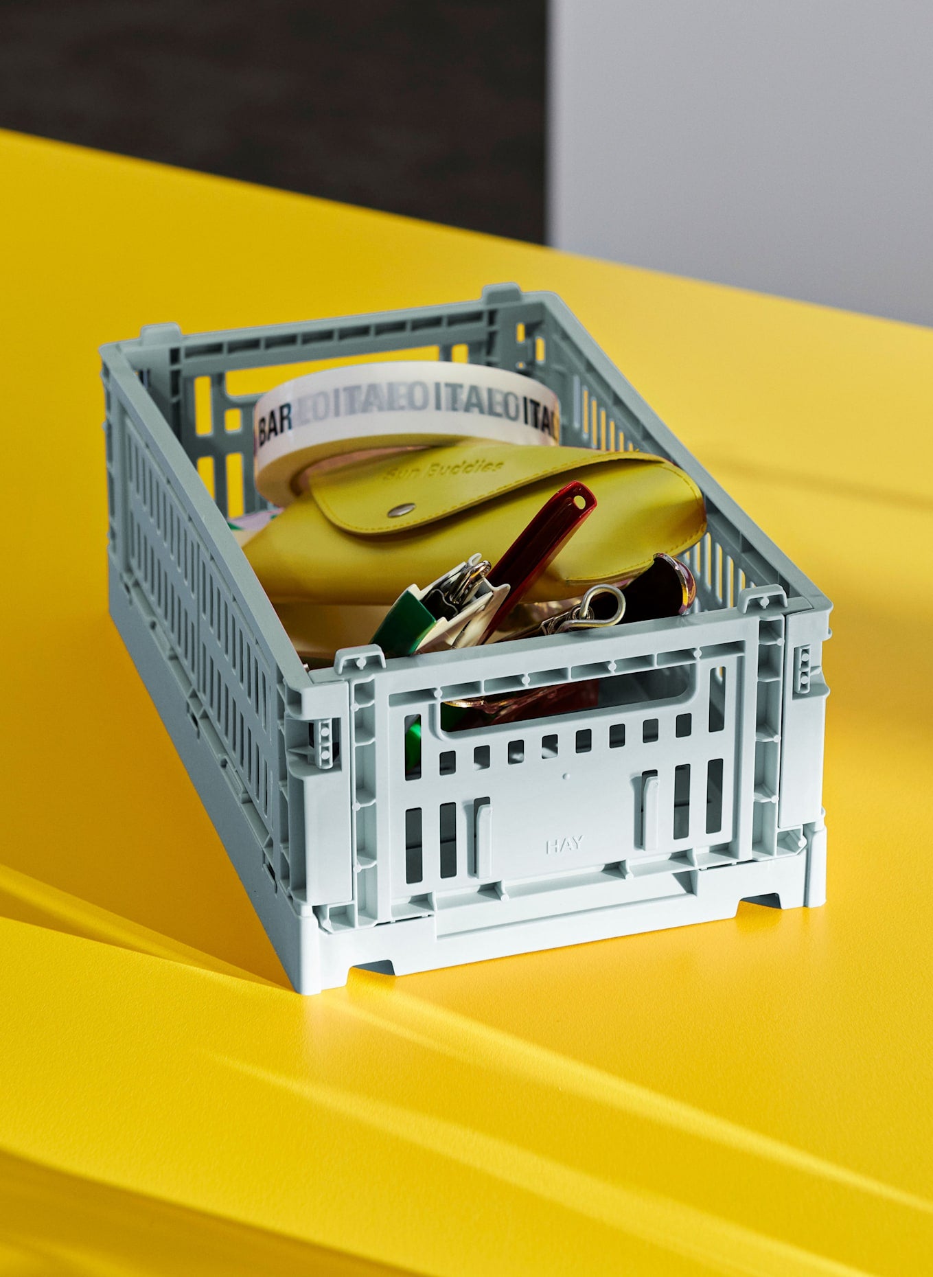 HAY 폴딩 박스 COLOUR CRATE SMALL  - 블루그레이 상세이미지1