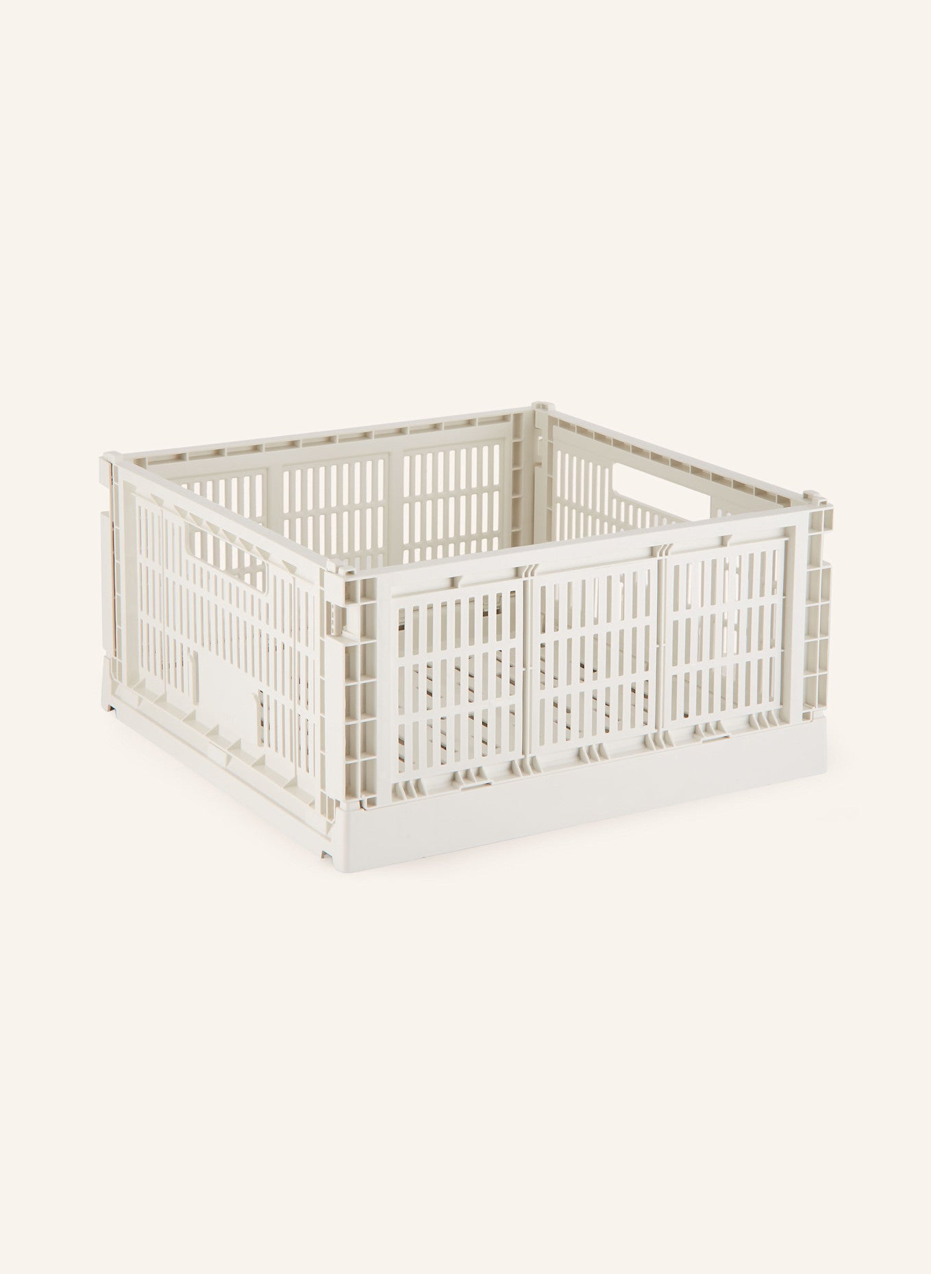 HAY 접이식 박스 COLOUR CRATE LARGE 높이: 21.5cm, 너비: 42cm - 화이트 | APO EURO 유럽직구