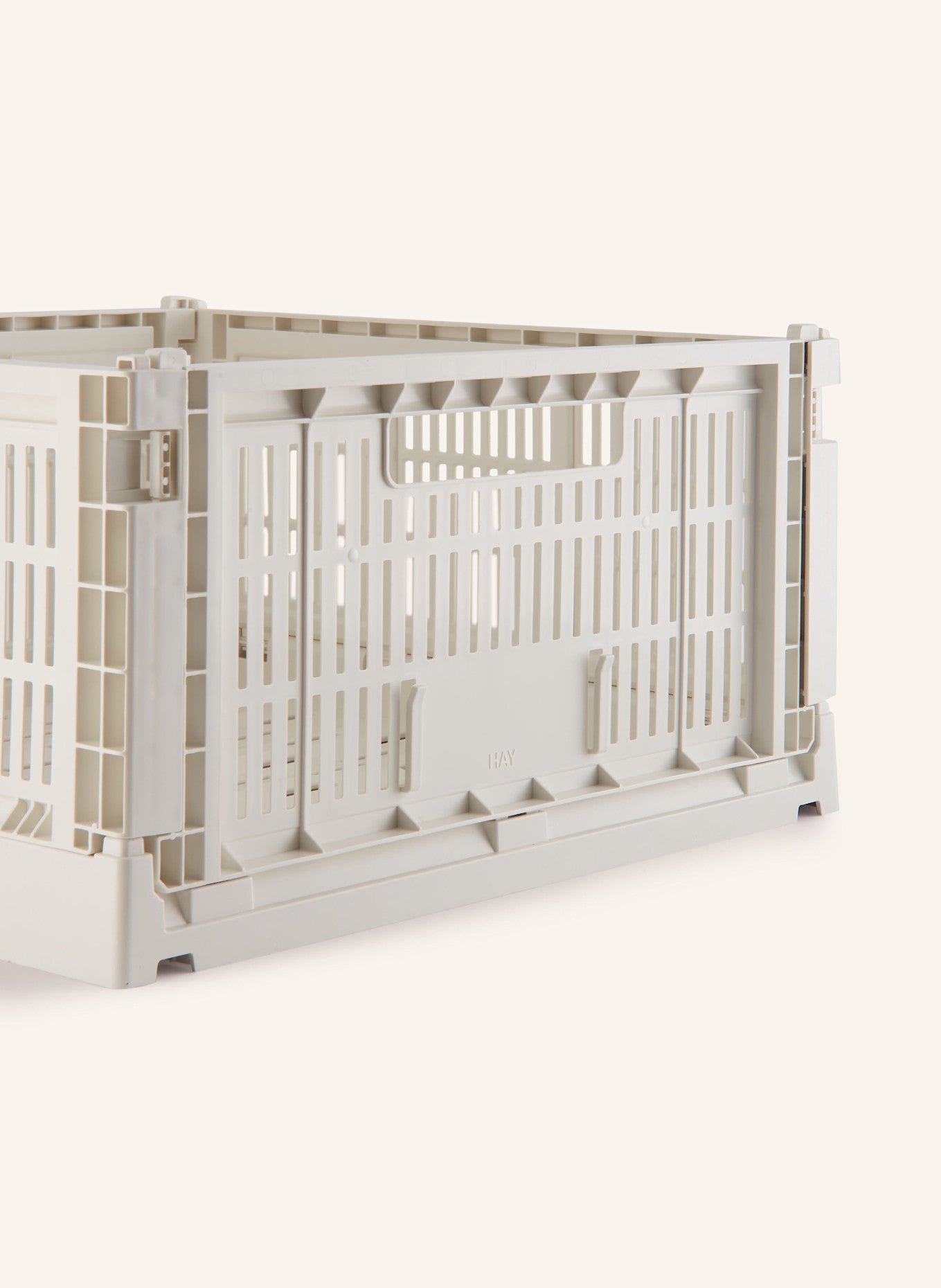 HAY 접이식 박스 COLOUR CRATE LARGE 높이: 21.5cm, 너비: 42cm - 화이트 상세이미지1