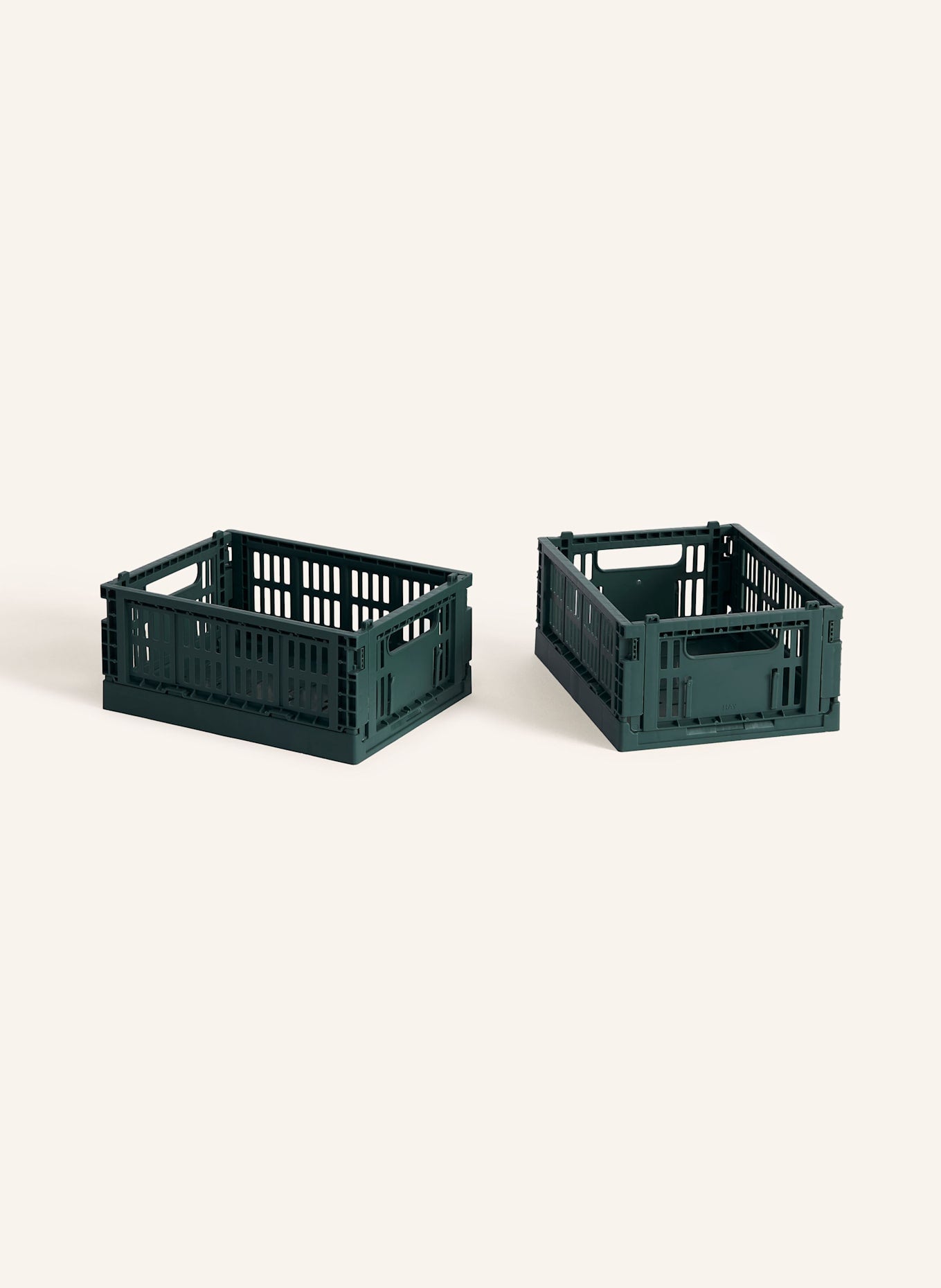 HAY 2개 세트 접이식 박스 COLOUR CRATE MINI  다크그린 | APO EURO 유럽직구