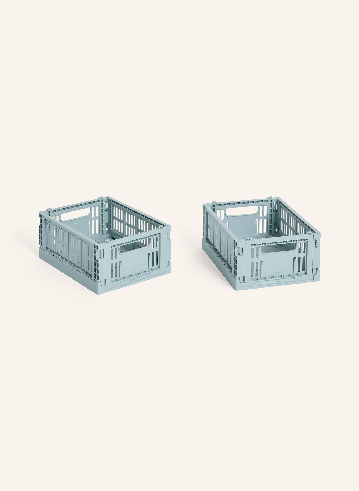 HAY 2개 세트 접이식 박스 COLOUR CRATE MINI  하늘색 | APO EURO 유럽직구
