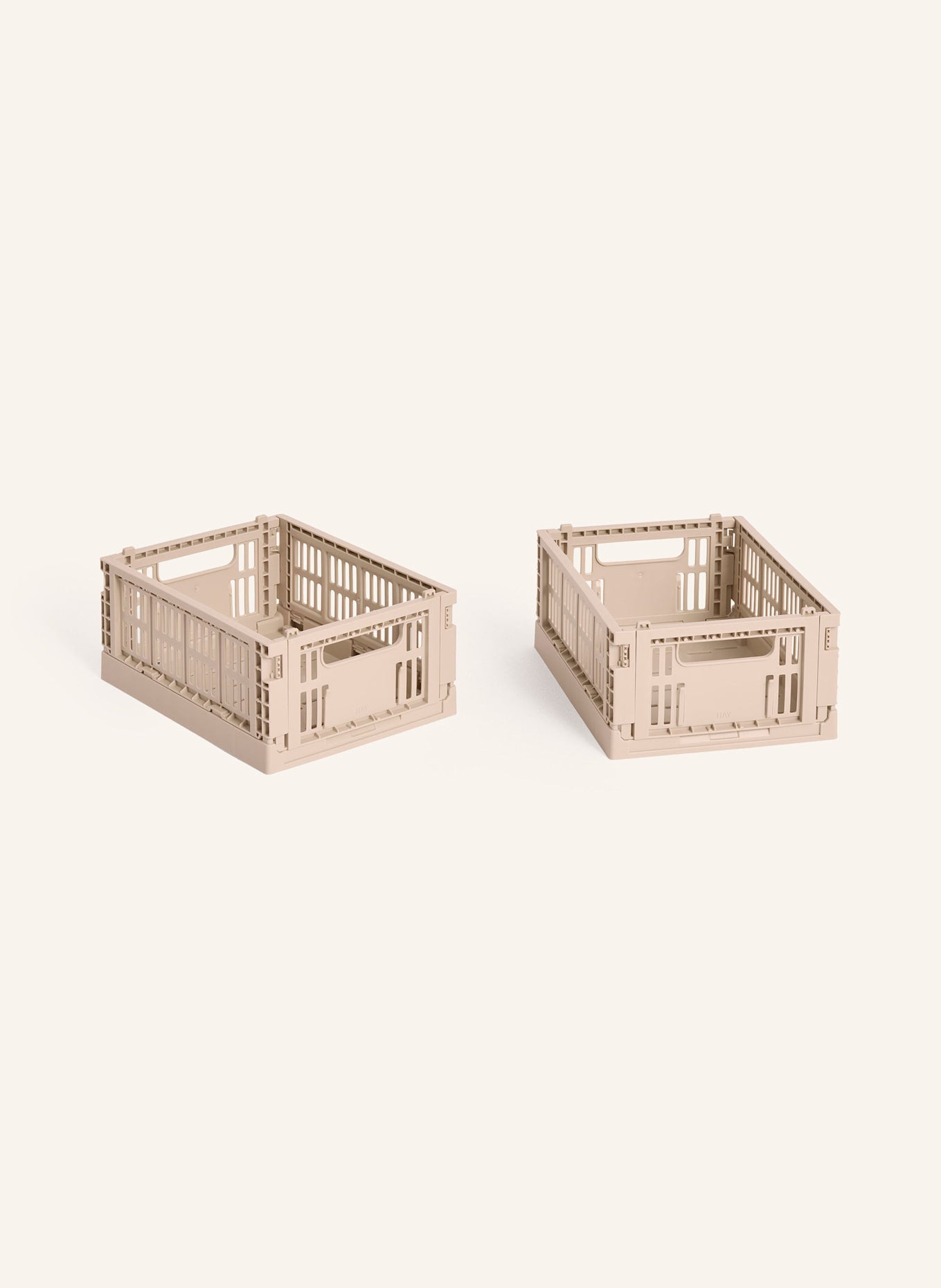 HAY 2개 세트 접이식 박스 COLOUR CRATE MINI  라이트 핑크 | APO EURO 유럽직구