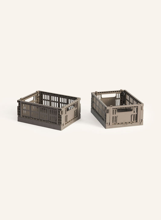 HAY 2개 세트 접이식 박스 COLOUR CRATE MINI  토프 | APO EURO 유럽직구