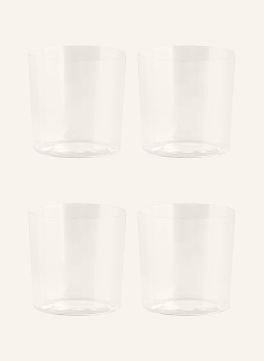 HAY 4개 세트 ANGLE 음료 유리컵 용량: 230ml - 화이트 | APO EURO 유럽직구