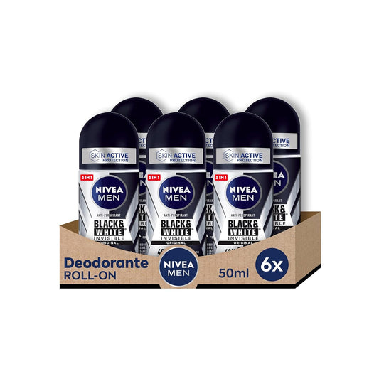 니베아 블랙앤화이트 데오도란트 롤온 50ml x 6개 | APO EURO 유럽직구