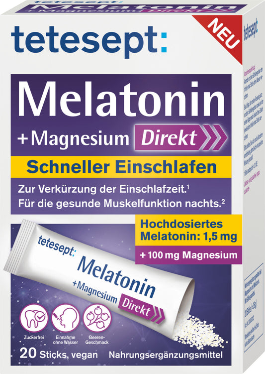 Tetesept Melatonin 멜라토닌 + 마그네슘 158mg 20st | APO EURO 유럽직구